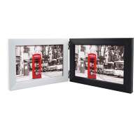 hot sale custom 4x6 Black and White wooden Double Sided Picture Frame for family gift