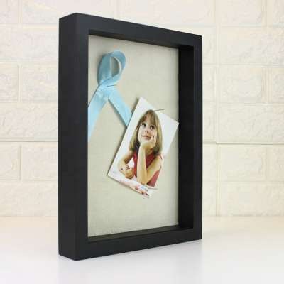 11*14 Custom high quality linen display case White wood 3D photo frame customized size wall art shadow box frame