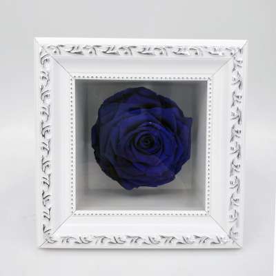 High Quality Custom White Tridimensional Lace Display Case Preserved Fresh Flower Photo Frame 3D Shaodow box