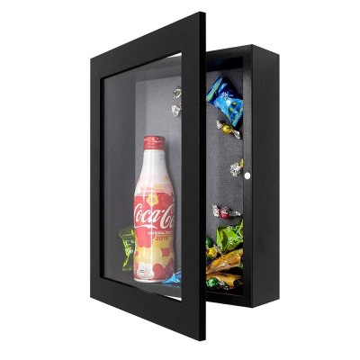 New Design Creative Custom Black Wooden Foldable Hinged 3D Picture Photo Frame Shadow Box Wholesale