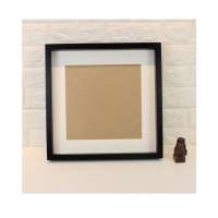 High quantity custom 3d square white black wood shadow box photo frame wholesale